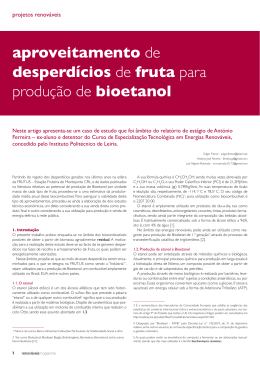 aproveitamento de desperdícios de fruta para produção de bioetanol