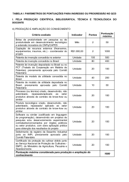 Pontuação máxima considerada para produção e ampliação do
