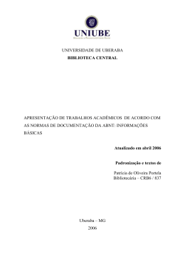 PORTELA, P.O. Apresenta&ccedil;&atilde;o de Trabalhos Acad&ecirc;micos