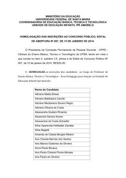 inscri&ccedil;&otilde;es homologadas