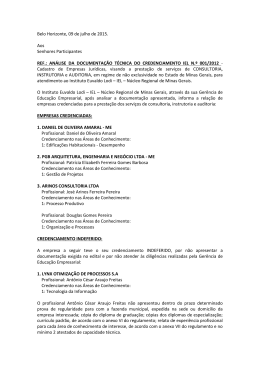 Credenciamento IEL 001-2012 - Credenciamento de Consultores