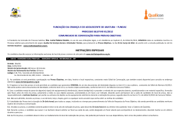 Edital de convoca&ccedil;&atilde;o para as provas Objetivas