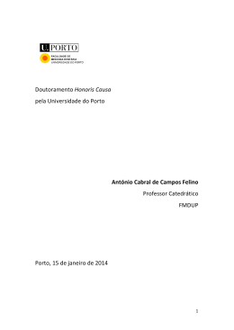 Doutoramento Honoris Causa pela Universidade do Porto