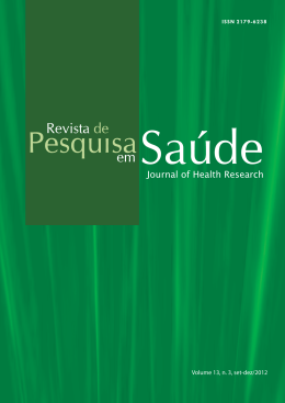 Revista de Pesquisa em Sa&uacute;de