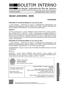se&ccedil;&atilde;o judici&aacute;ria - sede - Justi&ccedil;a Federal &ndash; Se&ccedil;&atilde;o Judici&aacute;ria do Rio