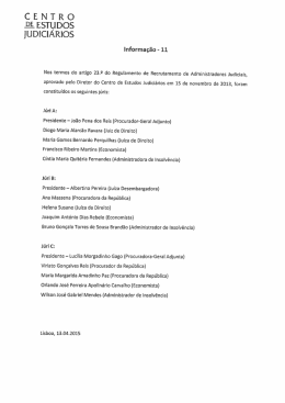 Informa&ccedil;&atilde;o 11- J&uacute;ris do exame de admiss&atilde;o