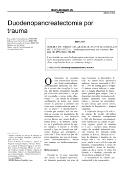 Duodenopancreatectomia por trauma