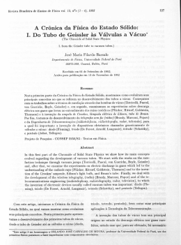 A Cr&ocirc;nica da F&iacute;sica do Estado S&oacute;lido