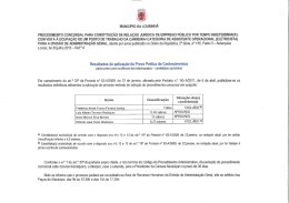 MUNICÍPIO DA LouRINHÃ - Câmara Municipal da Lourinhã