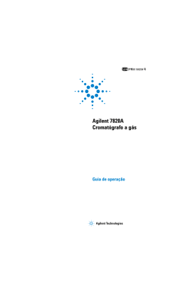 Agilent 7820A Cromat&oacute;grafo a g&aacute;s Guia de opera&ccedil;&atilde;o