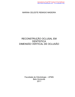 reconstru&ccedil;&atilde;o oclusal em dent&iacute;stica dimens&atilde;o vertical de oclus&atilde;o