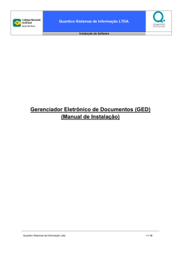 Gerenciador Eletr&ocirc;nico de Documentos (GED) (Manual