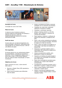 C201 – AccuRay 1190 – M anutenção do Sistem a