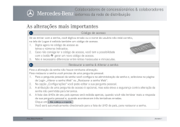 As altera&ccedil;&otilde;es mais importantes - After-Sales Portal Mercedes-Benz