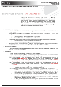 edital 001/2014 - IESES - Concursos P&uacute;blicos