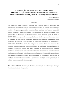 a forma&ccedil;&atilde;o profissional no contexto da flexibiliza&ccedil;&atilde;o produtiva