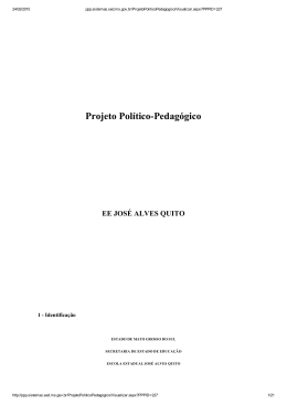 Projeto Pol&iacute;ticoPedag&oacute;gico