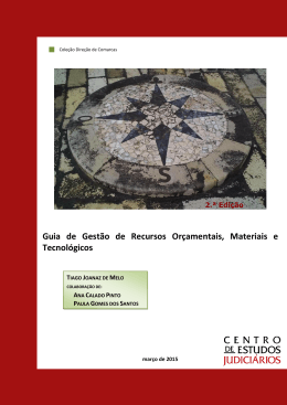 Guia de Gest&atilde;o de Recursos Or&ccedil;amentais, Materiais e Tecnol&oacute;gicos
