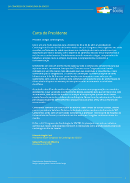 Programa Oficial - 30&ordm; Congresso de Cardiologia da SOCERJ