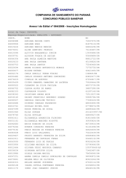 COMPANHIA DE SANEAMENTO DO PARANÁ CONCURSO