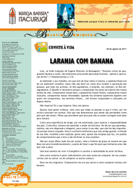 LARANJA COM BANANA - Igreja Batista Itacuru&ccedil;&aacute;