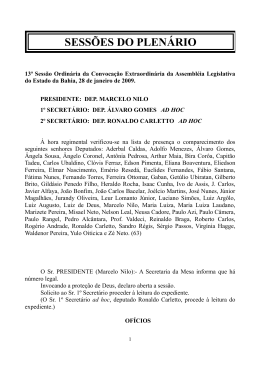 sess&otilde;es do plen&aacute;rio - Assembl&eacute;ia Legislativa da Bahia
