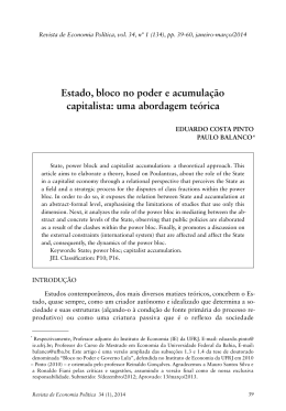 Estado, bloco no poder e acumula&ccedil;&atilde;o capitalista