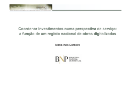 a fun&ccedil;&atilde;o de um registo nacional de obras digitalizadas