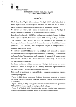 RELATÓRIO - Instituto Politécnico de Castelo Branco