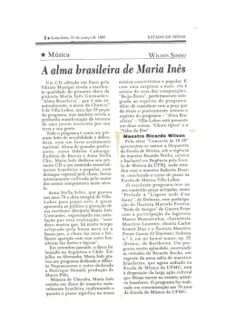 A alma brasileira de Maria In&ecirc;s