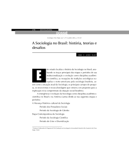 A Sociologia no Brasil: hist&oacute;ria, teorias e desafios
