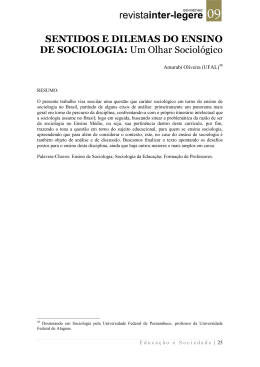 SENTIDOS E DILEMAS DO ENSINO DE