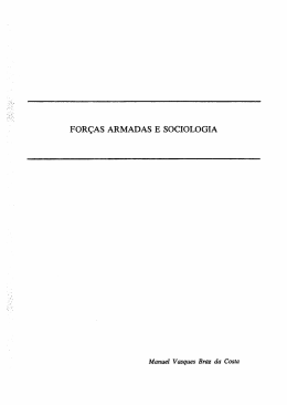 FOR&Ccedil;AS ARMADAS E SOCIOLOGIA