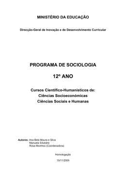 Sociologia - 12º ano - Direção