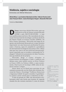 Viol&ecirc;ncia, sujeito e sociologia - DILEMAS-Home