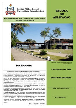 EA - Sociologia - Ceps - Universidade Federal do Par&aacute;