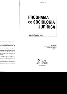 PROGRAMA de SOCIOLOGIA JURIDICA - BDJur