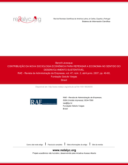 Redalyc.CONTRIBUI&Ccedil;&Atilde;O DA NOVA SOCIOLOGIA