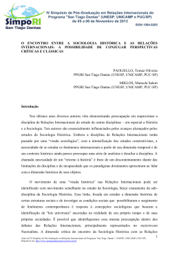 a possibilidade de conjugar perspectivas cr&iacute;ticas