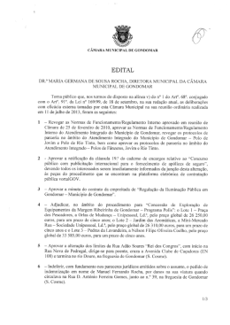 EDITAL - Câmara Municipal de Gondomar