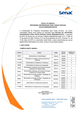 A Coordenação do Programa Universidade para