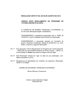 Resolu&ccedil;&atilde;o CEPE 35 de 08-08-13 &ndash; Tutoria Discente