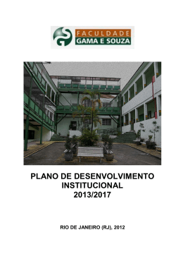 o plano de desenvolvimento institucional 2013/2017