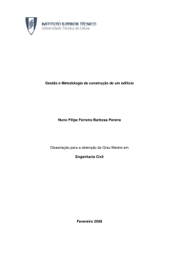 Gest&atilde;o e Metodologia da constru&ccedil;&atilde;o de um edif&iacute;cio Nuno Filipe