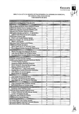 Minuta da Ata - Câmara Municipal de Cascais