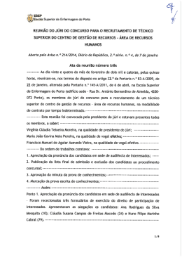 Ata n.º 3 - Escola Superior de Enfermagem do Porto