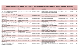 manuais escolares 2015/2016 - Agrupamento de Escolas Oliveira