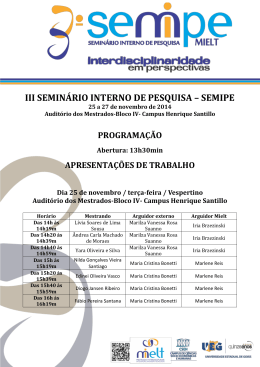 Programa&ccedil;&atilde;o