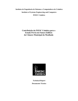 Contribuição do INESC Coimbra para o Estudo Prévio do Futuro