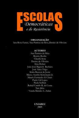 Escolas democr&aacute;ticas e de resist&ecirc;ncia